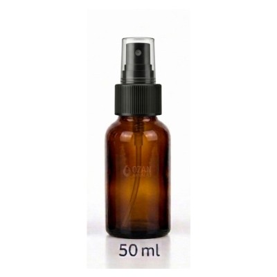 50 ml Amber Cam �i�e Siyah Parmak Sprey