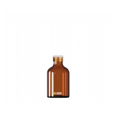 50 ml Amber Penisilin Cam �i�e Gold Flip Off Kapak Toptan