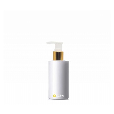 50 ml Beyaz Polietilen �i�e Gold Beyaz Pompal� Silindir HDPE �i�e