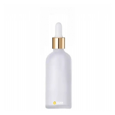 50 ml Buzlu Cam �i�e Gold Beyaz Damlal�k Toptan �thal