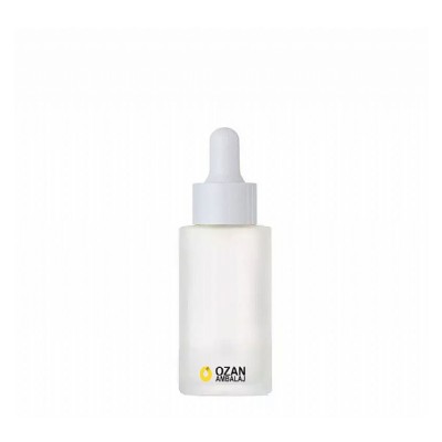 50 ml Buzlu Silindir Cam �i�e Beyaz Damlal�kl� 