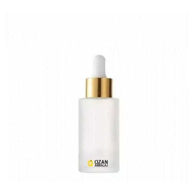 50 ml Buzlu Silindir Cam �i�e Gold Damlal�kl� 