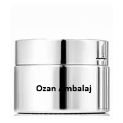 50 ml G�m�� Krem Kavanozu Beyaz �� T�pal� G�m�� Contal� Kapak