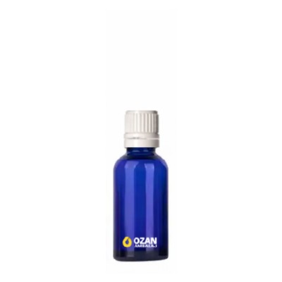 50 ml Mavi Cam �i�e Euro Beyaz Kilitli ��ten Damlal�k