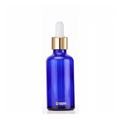 50 ml Mavi Cam �i�e Gold Beyaz Damlal�k
