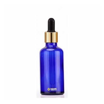 50 ml Mavi Cam �i�e Gold Siyah Damlal�k