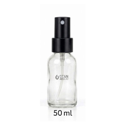 50 ml �effaf Cam �i�e Siyah Metal Parmak Sprey