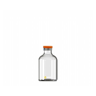 50 ml �effaf Penisilin Cam �i�e Turuncu Flip Off Kapak Toptan