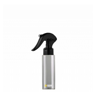 50 ml �effaf Silindir Pet �i�e Siyah Trigger Spreyli  Toptan