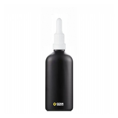 50 ml Siyah Cam �i�e Beyaz Kilitli Damlal�k Toptan �thal