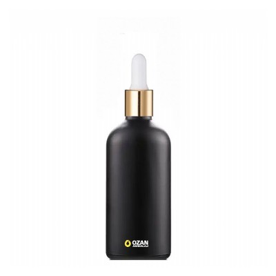 50 ml Siyah Cam �i�e Gold Beyaz Damlal�k Toptan �thal