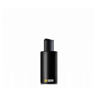 50 ml Siyah Polietilen �i�e Siyah Disctop Kapakl� Silindir HDPE �i�e