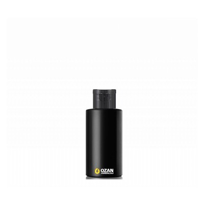 50 ml Siyah Polietilen �i�e Siyah Fliptop Kapakl� Silindir HDPE �i�e
