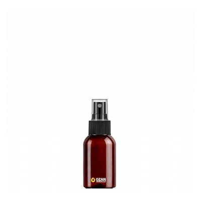 50 ml Toptan Amber Pet �i�e Siyah Parmak Spreyli