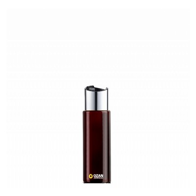 50 ml Toptan Amber Silindir Pet �i�e G�m�� Siyah Disctop Kapak