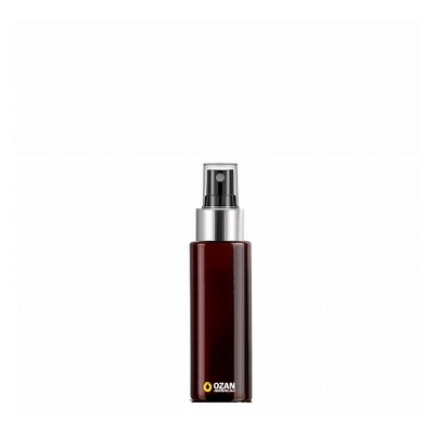 50 ml Toptan Amber Silindir Pet �i�e G�m�� Siyah Parmak Spreyli
