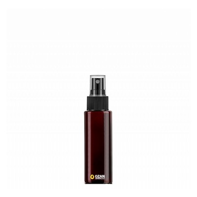 50 ml Toptan Amber Silindir Pet �i�e Siyah Parmak Spreyli 