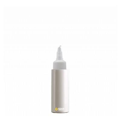 50 ml Toptan Beyaz Silindir Pet �i�e Beyaz Asans�r Kapak