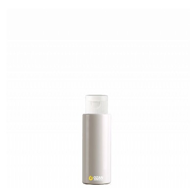50 ml Toptan Beyaz Silindir Pet �i�e Beyaz Fliptop Kapak