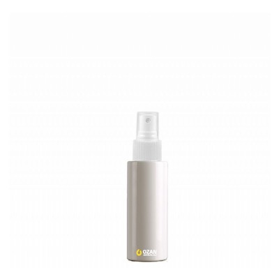 50 ml Toptan Beyaz Silindir Pet �i�e Beyaz Parmak Spreyli 