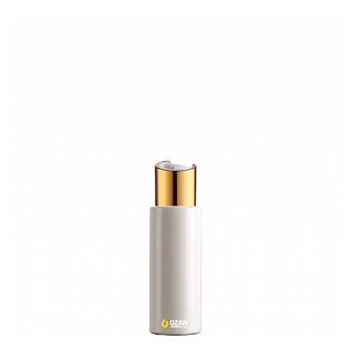 50 ml Toptan Beyaz Silindir Pet �i�e Gold Beyaz Disctop Kapak