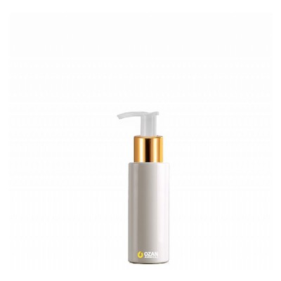 50 ml Toptan Beyaz Silindir Pet �i�e Gold Beyaz Losyon S�v� Sabun Pompas�