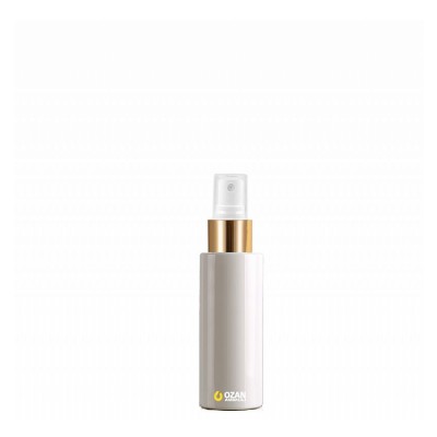 50 ml Toptan Beyaz Silindir Pet �i�e Gold Beyaz Parmak Spreyli