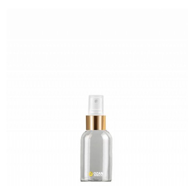 50 ml Toptan �effaf Pet �i�e Gold Beyaz Parmak Spreyli