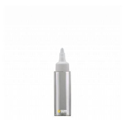 50 ml Toptan �effaf Silindir Pet �i�e Beyaz Asans�r Kapak
