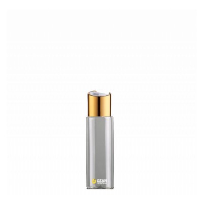 50 ml Toptan �effaf Silindir Pet �i�e Gold Beyaz Disctop Kapak