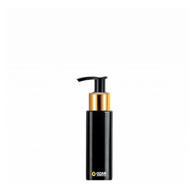 50 ml Toptan Siyah Silindir Pet �i�e Gold Siyah Losyon S�v� Sabun Pompas�