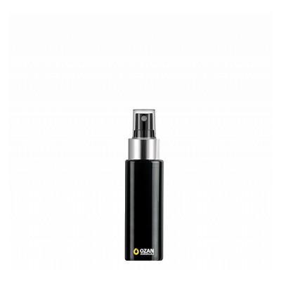 50 ml Toptan Siyah Silindir Pet �i�e G�m�� Siyah Parmak Spreyli
