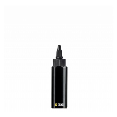 50 ml Toptan Siyah Silindir Pet �i�e Siyah Asans�r Kapak