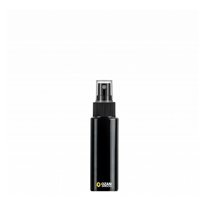50 ml Toptan Siyah Silindir Pet �i�e Siyah Parmak Spreyli 