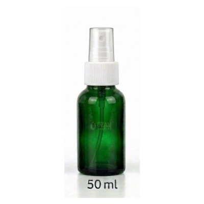 50 ml Ye�il Cam �i�e Beyaz Parmak Sprey