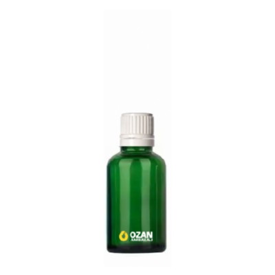 50 ml Ye�il Cam �i�e Euro Beyaz Kilitli ��ten Damlal�k