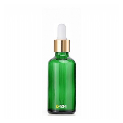 50 ml Ye�il Cam �i�e Gold Beyaz Damlal�k