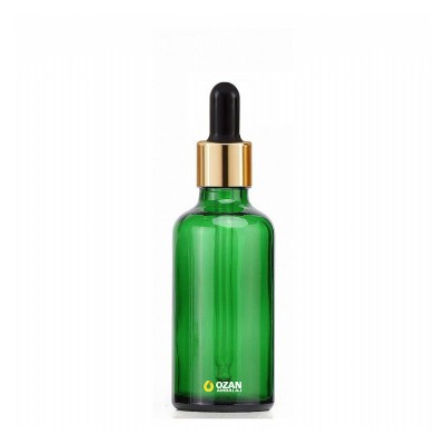 50 ml Ye�il Cam �i�e Gold Siyah Damlal�k