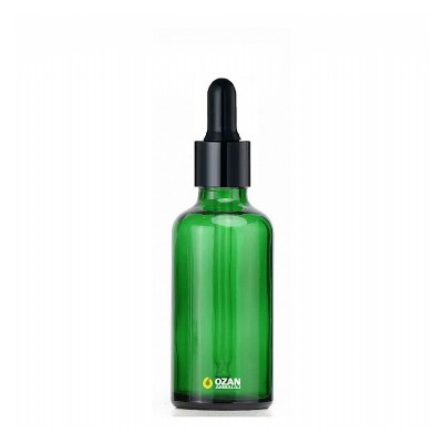 50 ml Ye�il Cam �i�e Siyah Damlal�k