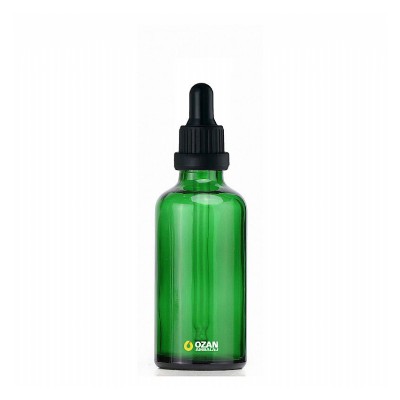 50 ml Ye�il Cam �i�e Siyah Kilitli Damlal�k