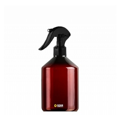 500 ml Amber Pet Konik �i�e Siyah Trigger Spreyli Toptan