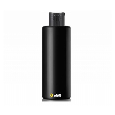 500 ml Siyah Polietilen �i�e Siyah Fliptop Kapakl� Silindir HDPE �i�e