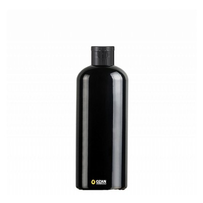 500 ml Siyah Toptan Pet �i�e Siyah Fliptop Kapak