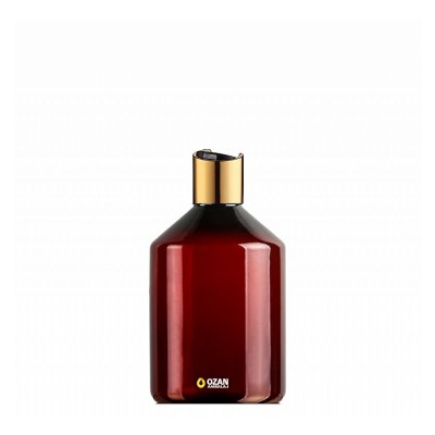 500 ml Toptan Amber Konik Pet �i�e Gold Siyah Disctop