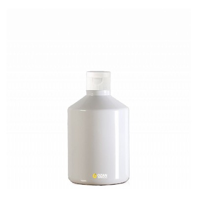 500 ml Toptan Beyaz Konik Pet �i�e Beyaz Fliptop Kapak