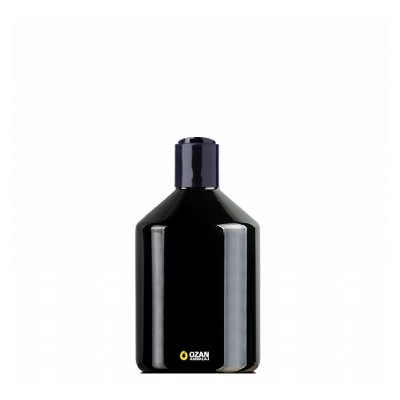500 ml Toptan Siyah Konik Pet �i�e Siyah Disctop