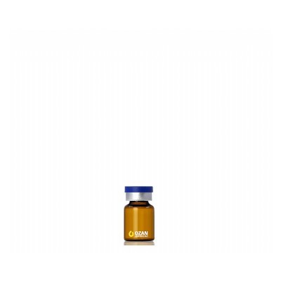 6 ml Amber Cam Flekon Vial Si�e Mavi Flipoff Kapak