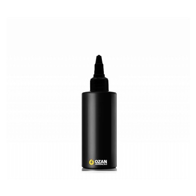60 ml Siyah Polietilen �i�e Siyah Asans�r Kapakl� Silindir HDPE �i�e