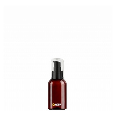 60 ml Toptan Amber Boston Pet �i�e Siyah Krem Pompas�