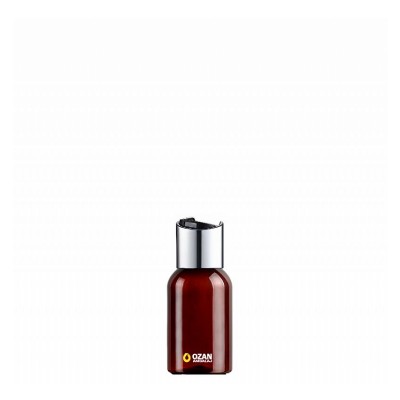 60 ml Toptan Amber Pet �i�e G�m�� Siyah Disctop Kapak